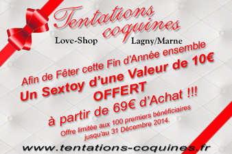 Love & Sex Shop 77 'Tentations coquines' Cadeau Fin 2014